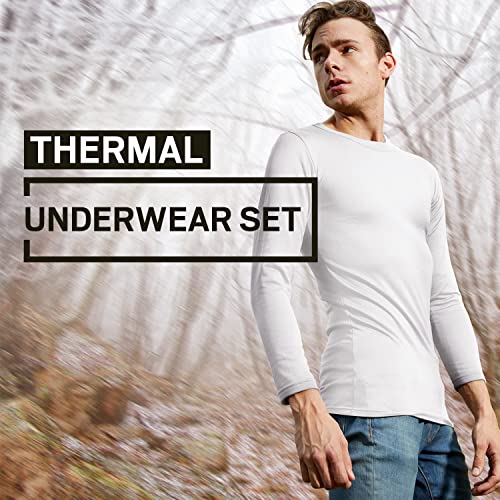 Rocky Thermal Underwear for Men, Long Johns Base Layer Set, Fleece