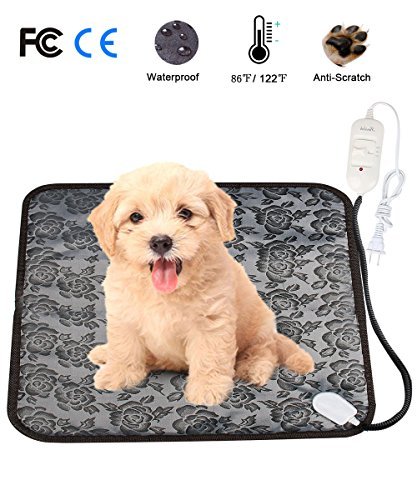 Pet Heating Pad Mat, Loveone(TM) Cat Waterproof Electric Heated Bed Puppy Cushion With Chew Resistant Tube, Temperature Adjustable Warmer Dog Blanket for Winter for People/ pets