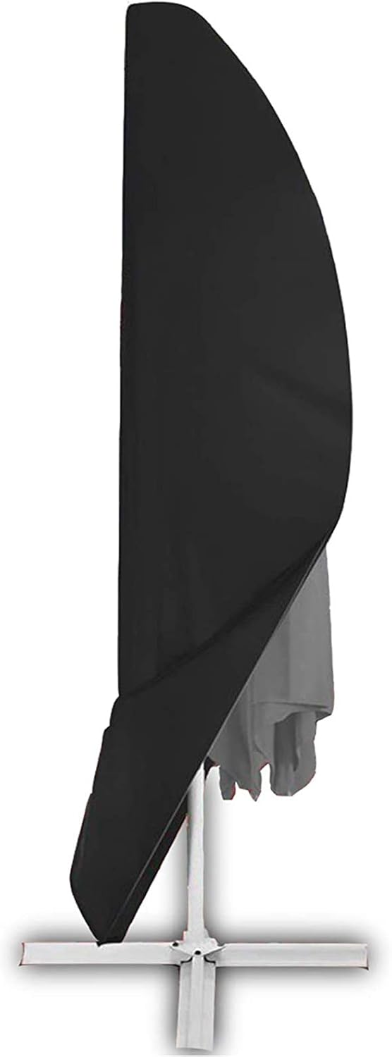 Offset Umbrella Cover, Patio Umbrella Cover for 9ft to 13ft Cantilever Parasol Outdoor Market Umbrellas Cover with Zipper and Water Resistant Fabric Dark: Kitchen & Dining