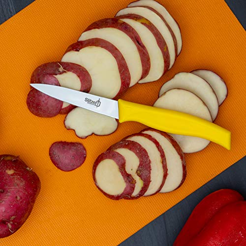 Slitzer-Germany-4-Piece-Paring-Knife-Set-German-Stainless-Steel-Blades-Colored-Handles-Red-Yellow-Green-Orange