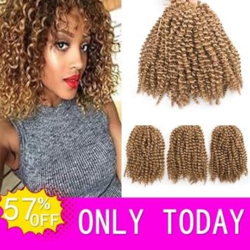 Amazon Com Hvaxing 8 Inch Short Marlybob Crochet Braiding Hair 3