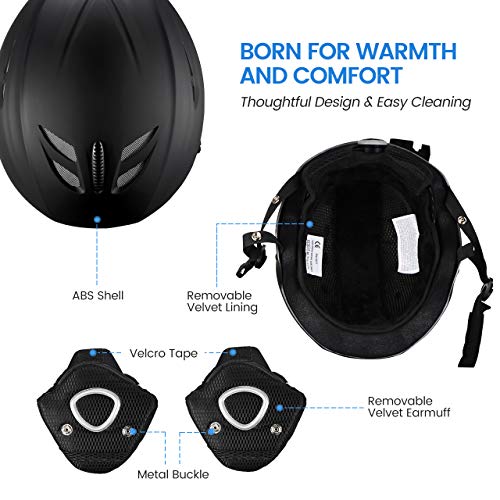 OMORC Ski Helmet,ASTM Certified Safety Ski Helmet for Men,Women&Youth,Goggles&Audio Compatible