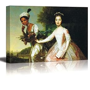 Dido Elizabeth Belle by Johann Zoffany - Canvas Print Wall Art Famous Painting Reproduction - 12" x 18"