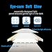 Houzetek Wall Mount Charger, 2 USB Ports & 4 AC Outlets LED Night Light Charging Station, Surge-Protected Power Socket Extender Topside Phone Holders