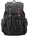 Canvas Backpack, Aidonger Vintage Canvas School Backpack Hiking Travel Rucksack Fits 14'' Laptop (Black-30)