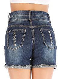 Pantalones cortos para dama con cintura alta y dobladillo elástico