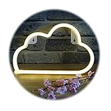 Cloud Neon Light Sign,Sky Theme Decoration Light,LED Cloud Shaped Room/Dorm Decor Light,Wall Decor/Table Decor for Chistmas,Birthday Party,Kids Room, Living Room, Wedding Party Decor (Warm White)