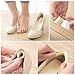 Novo Snug [1 Pair]Silica Gel Heel Grips Heel Liner for Women and Men's Shoes,Beige,Heel Liner Thick (1), Small