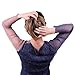 OUBECA Tousled Synthetic Hairpiece Scrunchies Straight Elastic Updo Scrunchy Messy Bun for Women (8TT1133/27)