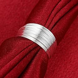 Handmade Hammered Wide Silver Ring 925 Sterling