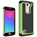 LG K7 Case, LG Tribute 5 Case, LG Treasure Cover Accessories - OEAGO Shock-Absorption Dual Layer Defender Protective Case Cover For LG K7 / LG Tribute 5 / LG Treasure LTE - Green