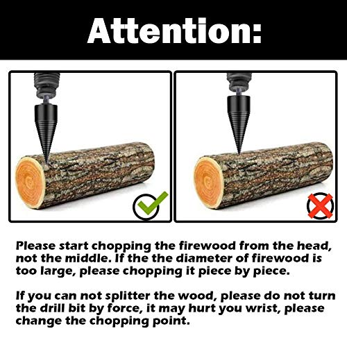 Dciustfhe 4 StüCk 42Mm Holzspalter Bohrer Abnehmbarer Holzspalter Bohrer Brennholz Kindling Splitter für Bohrmaschinen – Bild 8