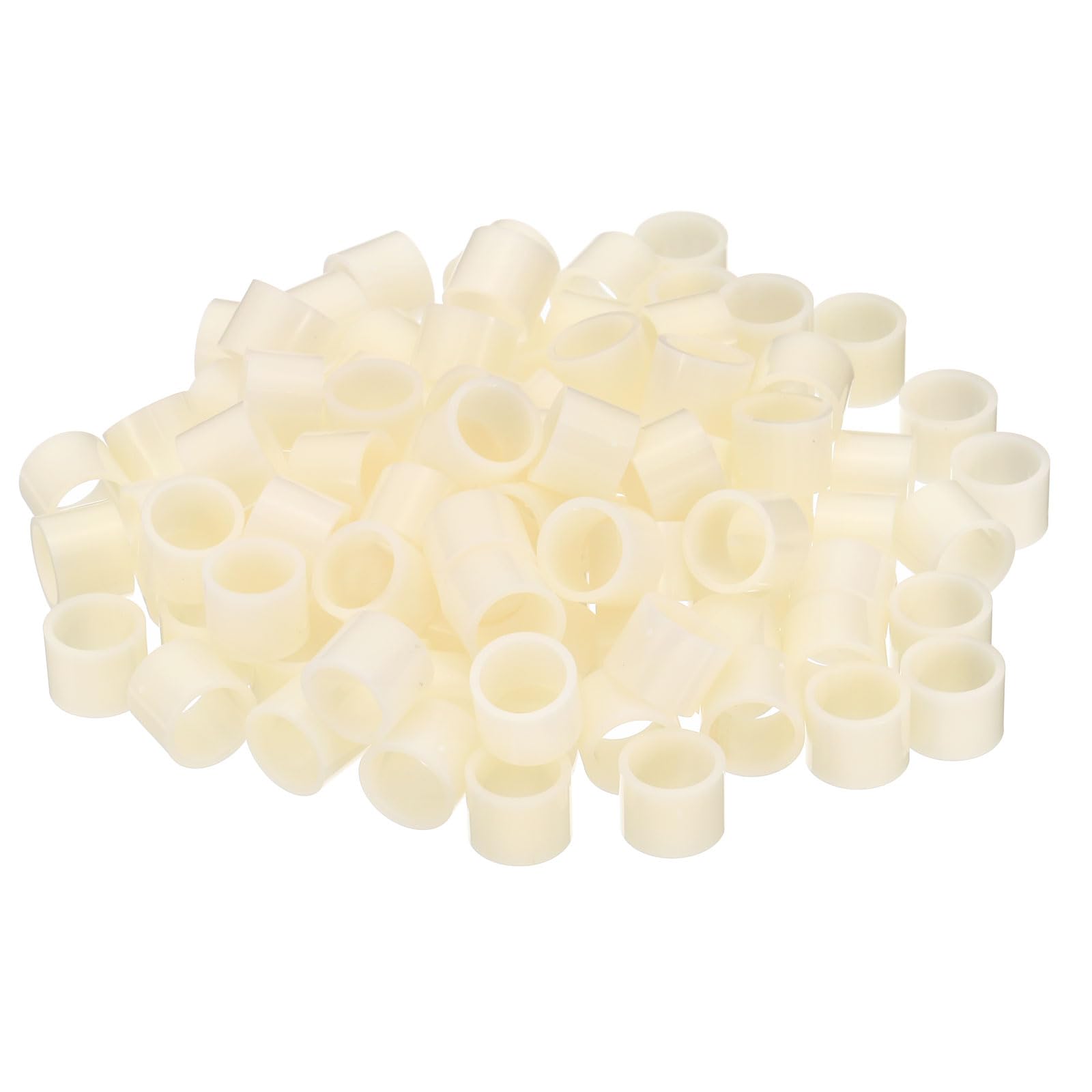 PATIKIL M10 Round Spacer Washer Set, 100 Pcs 10.5mm ID, 13mm OD, 10mm Length Plastic Standoff for M10 Screws — image 1