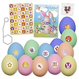 Easter Eggs Decorating Kits; Includes 4 Kits, 192 Stickers and 20 Dye Tablets in 5 Colors