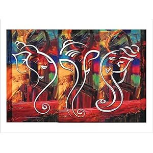 SAF UV Textured Ganesha Modern Art Print Poster