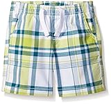 Crazy 8 Boys' Baby Green Plaid Pull-On Short