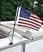 Taylor Made Products Pontoon Flag Pole Socket with Flag 24” Flag Pole 12” x 18” for Pontoon Boats