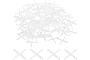 uxcell 1200Pcs Tile Spacers, 1mm 1/32" Cross Shape Wall Floor Tile Spacer Tiling Tools for Ceramic Tile Installation, White