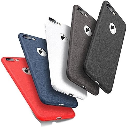 New 2018 Litchi Leather Grain Soft TPU Skin - iPhone X (BLACK)