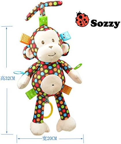 High Quality Plush Baby Toy Sozzy Baby Rattle Toys Monkey Pull Bell Plush Toys Infant Appease Dolls