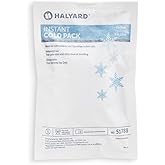 HALYARD Instant Cold Pack Disposable Cold Compress Ice Packs w/Flocking for Swelling Injuries Toothaches Sprains Strains 6 x 9 Inches, 24 Packs Per Case - 51788