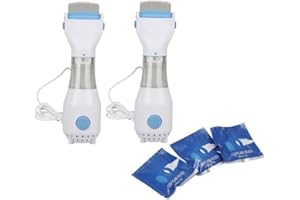PINNKL Electric Head Lice Vacuum Comb for Removal and Treatment - Hair Cleaner (US, 2PCS)