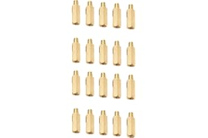 LAGOGIA Male to Female Thread Spacer Screws Brass Hex Standoff M3 x 12mm + 6mm PCB Pillar for Drone Quadcopter, Computer and Circuit Board, Pack of 20, Gold