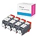 K-Ink Compatible Ink Cartridge Replacement for Canon PGI-220 PGI 220 (4 Large Black)