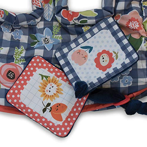 Boppy Shopping Cart and Restaurant High Chair Cover, Navy Blooms