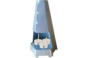 Tealight Candle Heater, Windproof Tealight Heating Holder, Desktop Tea Light Heater for Garden Camping Bedroom Table Yard Out