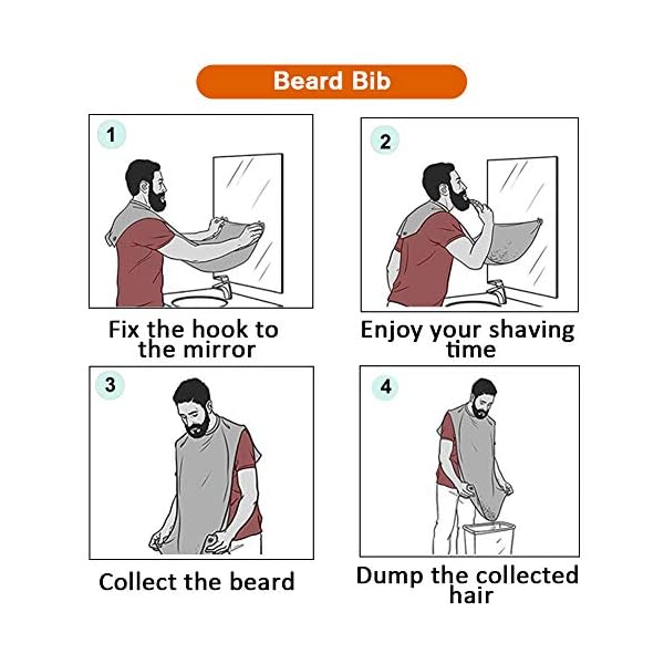 Beard-Apron-Beard-Trimming-Catcher-Cape-for-Men-Shaving-Hair-Clippings-Waterproof-Non-Stick-Hair-Catcher-Grooming-Cloth-with-2-Suction-Cups Beard Apron, Beard Trimming Catcher Cape for Men Shaving & Hair Clippings, Waterproof Non-Stick Hair Catcher Grooming…
