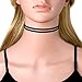 Cougar's Choice Multi Strap Skinny Black Choker Collar Choker (Two Strands)