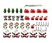 Christmas Miniature Ornaments, 40pcs Christmas Fairy Garden Accessories Kit Dollhouse Miniature Figurines Decoration, Micro Landscape Flowerpot Decor Resin Snowman|Santa|Beer|Xmas Tree with Tweezer