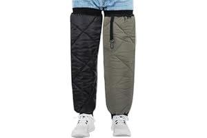 PENINSULA LOVE Motorcycle Warm Leg Sleeves Windproof Leg Gaiters Thermal Plush Knee Leg Warmer Knee Pad Wraps for Skate Skiing Cycling Outdoor Scooter Bike