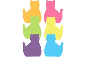 CATPOWER 180 Sheets Cat Sticky Notes Set, Cat Lover Gifts for Women, Cute Office Supplies - Desk Accessories for Work, School, Office