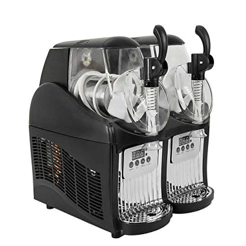 Commercial Slushy Machine,2 Tank Frozen Drink Slush Frozen Drink Slush Slushy Making Machine Smoothie Ice Maker 4L 110V 2x2L for Supermarkets Cafes Restaurants Snack Bars Commercial Use - US Warehouse