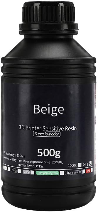 QIDI TECH 3D Printer Resin,500 g (Beige)