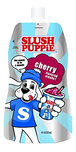 Slush Puppie Pouches-Cherry Flavor-Fruit Flavored Ice Slushie Flavor Pops Frozen Treat Pouch-8 fl. oz. 12 Piece