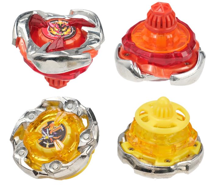 Battling Burst Gyro Blade Toy Set Gift 12 Burst Spinning Tops 2 Two Way Launchers Grip Starter for Boys Children Kids 6 8 10 12+ Battle Game with Portable Box