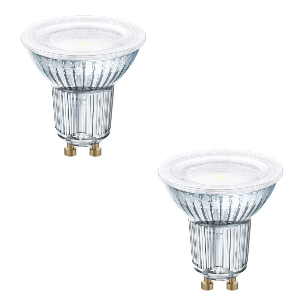 Twin-Pack Duracell GU10 LED 4.4W Equivalent to 50W Spot Light Bulb Warm White Socket Long Lasting Instant On