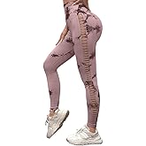 MGULEEYI Tie Dye Sexy Leggings for Women High Waist Yoga Pants, Scrunch Butt Lifting Elastic Tights