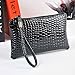 Women Purse, Gillberry Women Crocodile Leather Clutch Handbag Bag Coin Purse (Black)