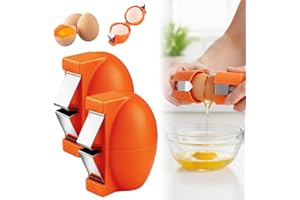 2pcs Egg Shell Opener, Stainless Steel Egg Cracker Tool, Multifunctional Eggs Separator for Raw and Hard Boiled Eggs Peeler S