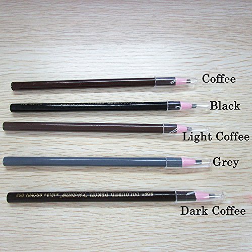 10Pcs Paint Eyebrow Pencil Set Enhancer Makeup Tools Drawing Eye Brow Pen Pencil Cosmetic Eye Permanent Make up Definer Eyebrow Shaping Stencil Template Razor Trimmer Microblading Pencils