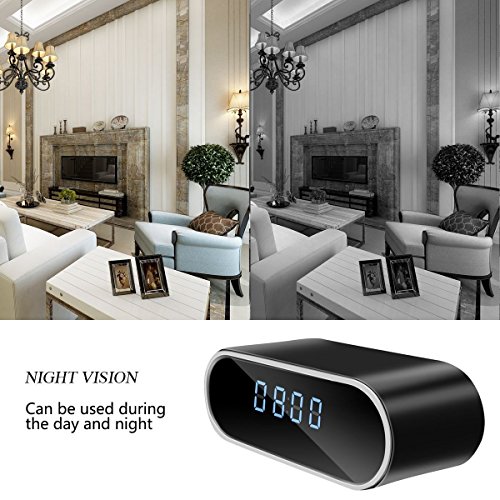 YSD Spy Camera, WIFI Hidden Camera in Clock, 1080P Small HD Cam with 140°Angle Night Vision and Motion detection, Best for Pet Kids Office Nanny Cams Home Surveillance. - Thumbnail 5