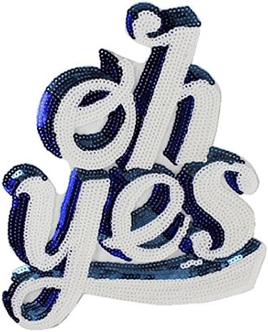 FUNNY365 Embroidery Sequin Letter ohyes Applique Iron on Patches