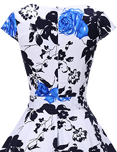 DRESSTELLS dames jurken 1950s Vintage Kap mouwen Rockabilly Jurken Hepburn stijl cocktailjurken - Image 8