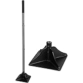 Walensee Steel Tamper with 48 inch Handle 8"x8" Garden Tamper with Rubber Grip All-Steel Heavy Duty Tamper Tool for Leveling Ground Gravel Soil Asphalt Sand Installing pavers and Repairing Blacktop