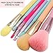 Professional Makeup Brush Set, Belle Maker Rainbow Unicorn Makeup Brushes with Glitter travel case for travel women, seven pieces set