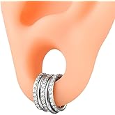 Casvort 5/10 PCS 16G Seamless Septum Nose Piercing Rings Zirconia Segment Tragus Hoop Rings 316 Stainless Steel Helix Ring Stack Clickers Ear Plugs Hangers Women Body Jewelry